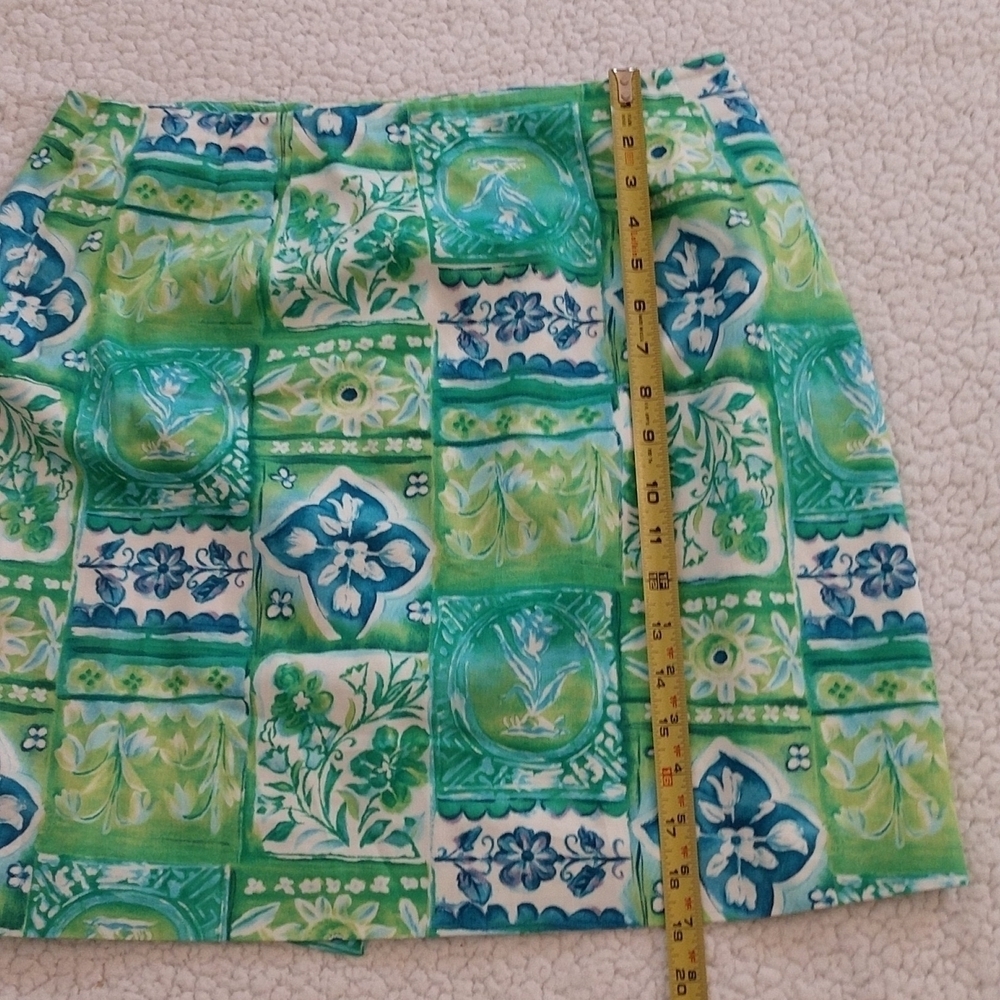 Talbot's Green Floral Print Pencil Skirt Size 14 - Picture 6 of 8